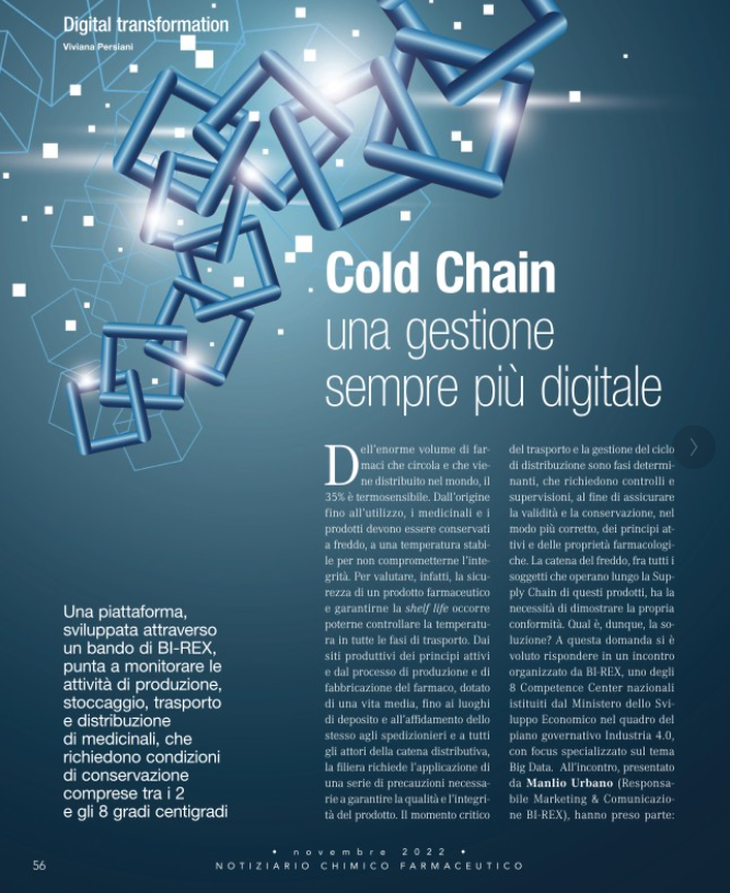 La Cold Chain Platform, protagonista di NCF- Notiziario Chimico Farmaceutico